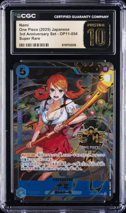 2025 ONE PIECE JPN 3RD ANNIVERSARY SET SUPER RARE #OP11-054 NAMI CGC 10 PRISTINE - Image 1