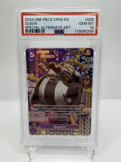 PSA 10 Queen SP English ST04-005 OP08 Two Legends One Piece Special Alt Art - Image 1