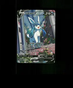 FAN-ART READ DESCRIPTION BELOW HOLO Glaceon Card Glaceon Pokemon Card p1 - Image 1
