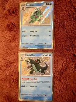 Pokemon Cards-Arctibax, Baxcalibur Shiny Evolution Set Of 2 - Image 1