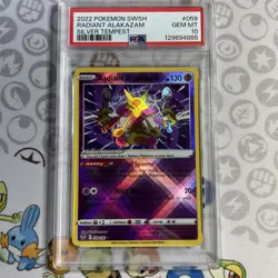 Pokemon TCG Radiant Alakazam Card 2022 #059/195 PSA 10 - Image 1