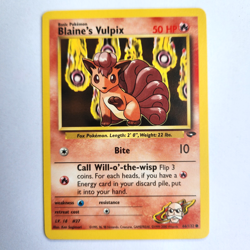 Blaine's Vulpix 66/132 Pokemon TCG Gym Challenge NM Vintage 2000 Card - Image 2