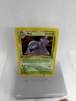 Pokemon Muk TCG 1st Edition Fossil Holo Rare Card 13/62 WOTC - Image 2
