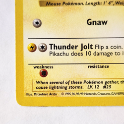 Pikachu 058/102 Pokemon TCG Base Set (Shadowless) LP Vintage 1999 Card - Image 4