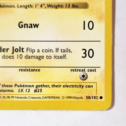 Pikachu 058/102 Pokemon TCG Base Set (Shadowless) LP Vintage 1999 Card - Image 5