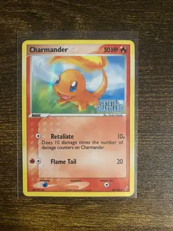 Pokemon TCG Charmander EX Crystal Guardians 48/100 Stamped Reverse Holo Card - Image 1