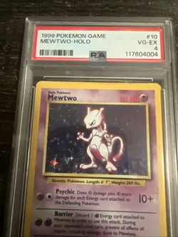 1999 Pokemon TCG Base Set Mewtwo Holo Rare Card 10/102 - Image 2
