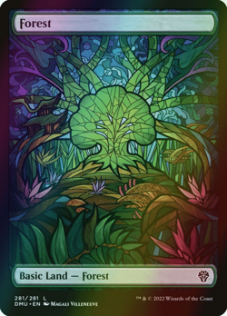 MTG Forest (281) Full Art Foil ** Dominaria United ** English - Image 1