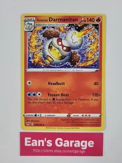 Pokemon Galarian Darmanitan Stage 1 28/189 Darkness Ablaze Rare - MN - Image 1