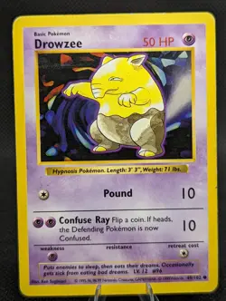 Pokemon TCG - Shadowless Drowzee - Base set 49/102 LP EXC - Image 2