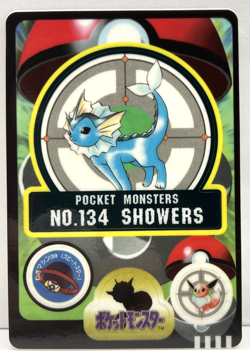 1997 Pokemon Japanese Bandai Sealdass Vaporeon No.134 (MM106) - Image 1