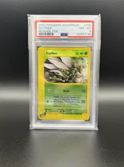 PSA 8 2003 Pokemon Aquapolis 106/147 Scyther Reverse Foil - Image 1