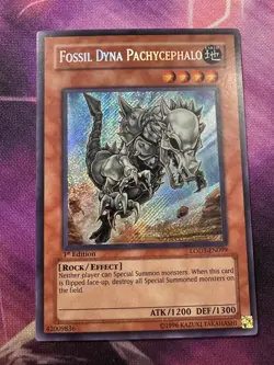 Fossil Dyna Pachycephalo LODT-EN099 Secret Rare 1st Edition Near Mint Yugioh - Image 1