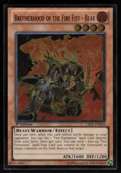 Brotherhood of the Fire Fist - Bear CBLZ-EN024 Ultimate Rare 1st Edition Yugioh - Image 1