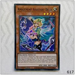 Amazement Assistant Delia - DAMA-EN020 - Super Rare 1st Edition Yugioh - Image 1