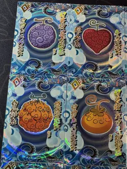 One Piece Full Set of 9 Ultra Rare Premium Foiled Collectible Anime Devil Fruits - Image 2