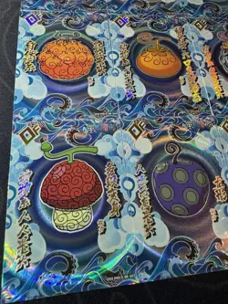 One Piece Full Set of 9 Ultra Rare Premium Foiled Collectible Anime Devil Fruits - Image 5