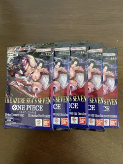 One Piece The Azure Sea’s Seven OP-14 & EB-04 Five 5 Booster Packs Lot English C - Image 1