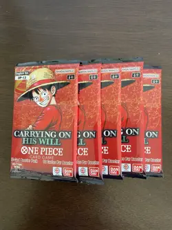 One Piece Carrying On His Will OP-13 Five 5 Booster Packs Lot English H - Image 1