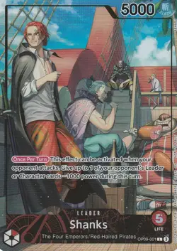 2025 One Piece Shanks PSA Magazine Exclusive Promo OP09-001 Damaged - Image 1