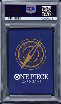 2025 ONE PIECE OP13-CARRYING ON HIS WILL 3RD ANNIVERSARY-GOLD #004 SHANKS PSA 10 - Image 2