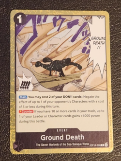 Ground Death OP14-096 The Azure Sea's Seven Foil Card Rare NM - Image 1