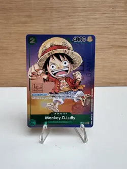 Monkey D. Luffy P-037 One Piece Promo Card TCG 1st Anniversary Stamped Foil NM - Image 1