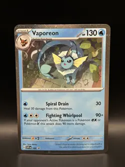 Vaporeon 168 - Pokemon Scarlet & Violet Promo Card - NM - Image 1