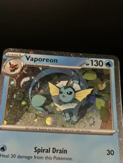 Vaporeon 168 - Pokemon Scarlet & Violet Promo Card - NM - Image 2