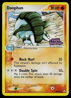 Pokemon Card - Donphan Holon Phantoms 40/110 Uncommon Reverse Holo Stamped - Image 1