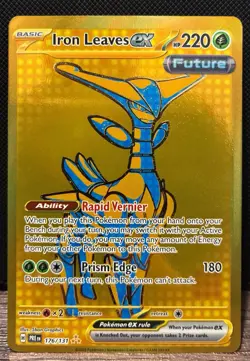 Iron Leaves ex 176/131 NM/LP Gold Card - Pokemon TCG Prismatic Evolutions - Image 1