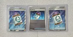 Pokemon Sun & Moon Trainer Item Card Lot N's PP Up 3 Cards Foil Regular - Image 1