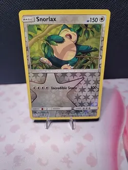 Snorlax 50/68 Reverse Holo Rare Hidden Fates Pokemon Card - Image 1