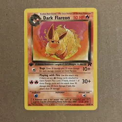 1st Edition Dark Flareon - Team Rocket - #35/82 - Vintage Pokemon Card 1999 WOTC - Image 1