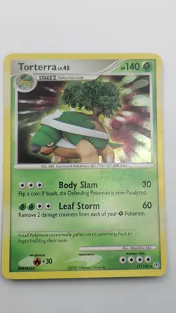 Torterra 17/130 Holo Rare Diamond and Pearl Pokemon Card - Image 1