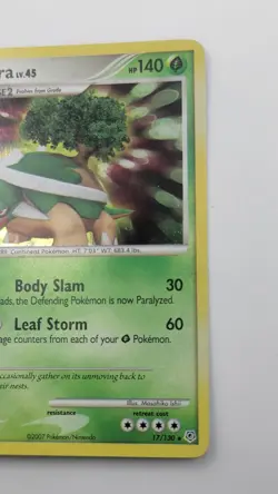 Torterra 17/130 Holo Rare Diamond and Pearl Pokemon Card - Image 3