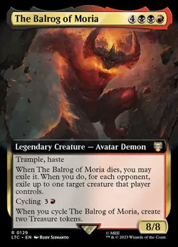 MTG THE BALROG OF MORIA 129 EXC - IL BALROG DI MORIA - LTC X EN - MAGIC - Image 1