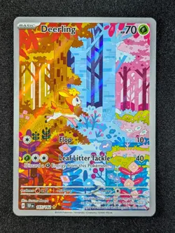 2024 Pokemon DEERLING 165/162 Temporal Forces Illustration Rare Holo English - Image 1