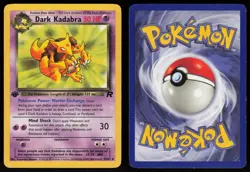 Dark Kadabra 39/82 Uncommon Team Rocket 1st Edition Pokemon - Image 3