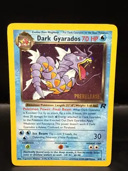 Pokemon Vintage Dark Gyarados 8/82 Holo Team Rocket Prerelease Promo WOTC AS - Image 1
