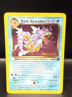 Pokemon Vintage Dark Gyarados 8/82 Holo Team Rocket Prerelease Promo WOTC AS - Image 3