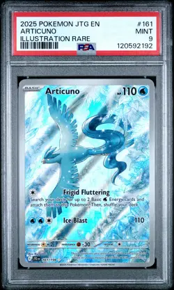 2025 POKEMON JTG EN-JOURNEY TOGETHER #161 ARTICUNO ILLUSTRATION RARE PSA 9 - Image 1