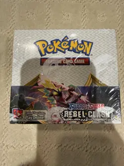Pokemon TCG Sword Shield Rebel Clash Booster Box BRAND NEW FACTORY SEALED - Image 1