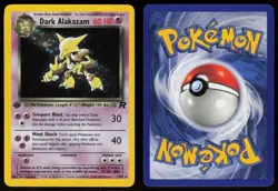 Dark Alakazam 1/82 Rare Team Rocket Holo 1st Edition Pokemon - Image 3