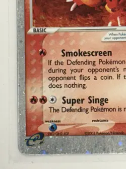 Pokemon TCG Magmar ex 100/109 Ruby and Sapphire Holo Silver Border - Image 5