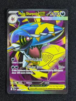 2025 Pokemon MEGA SHARPEDO EX 113/094 Phantasmal Flames Ultra Rare Holo English - Image 1