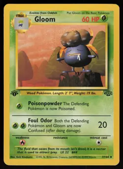 Gloom 37/64 Uncommon Jungle 1st Edition Pokemon - Image 1