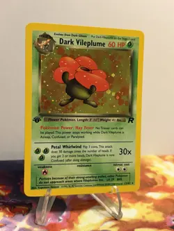 2000 POKEMON ROCKET 1ST EDITION #13 DARK VILEPLUME-HOLO LP - Image 2