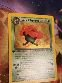 2000 POKEMON ROCKET 1ST EDITION #13 DARK VILEPLUME-HOLO LP - Image 4