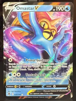 Pokemon Omastar V 035/195 Swsh12: Sword & Shield - Silver Tempest Full Art Holo - Image 1